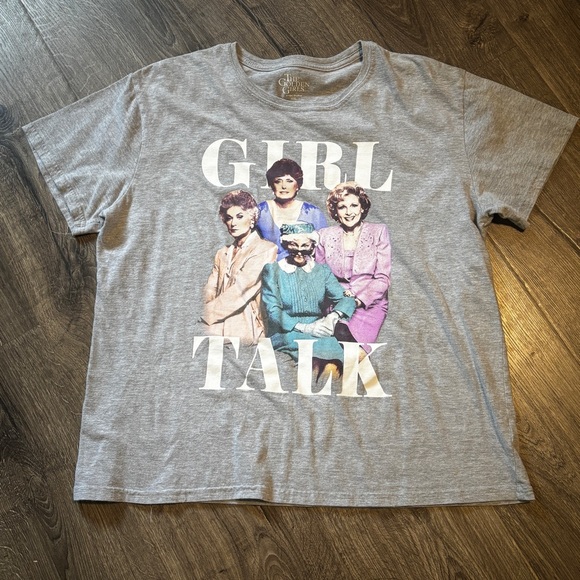 Golden Girls Tops - Gray 'Girl Talk' Graphic Golden Girls T-Shirt